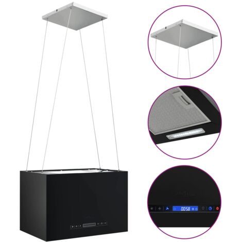 Campana extractora colgante táctil LCD acero recubierto 55 cm