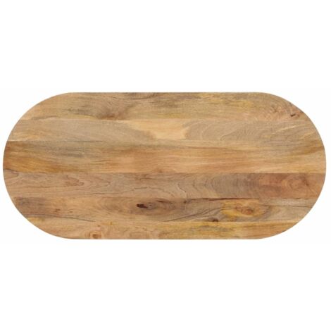 Tablero de mesa ovalado madera maciza de mango 120x60x2,5 cm (1/5)