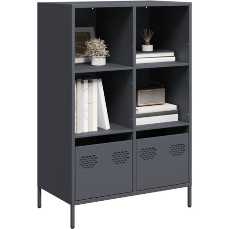 Aparador acero gris antracita 68x39x103,5 cm (1/5)