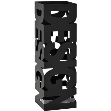 Paragúero diseño Design acero negro (1/5)