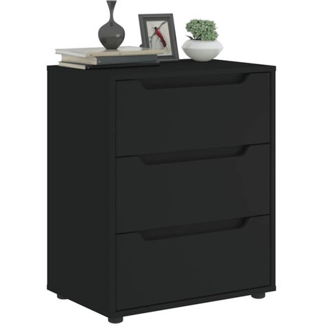 Aparador VISNES negro 60x40x73 cm madera de ingeniería (1/5)
