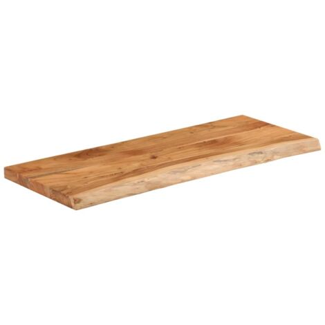 TABLE TOP 90X40X2.5 Cm Rectangular Solid Wood Acacia Live Edge £97.56 - PicClick UK - View #7