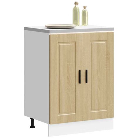 Mueble bajo de cocina porto roble madera reconstituida (1/5)