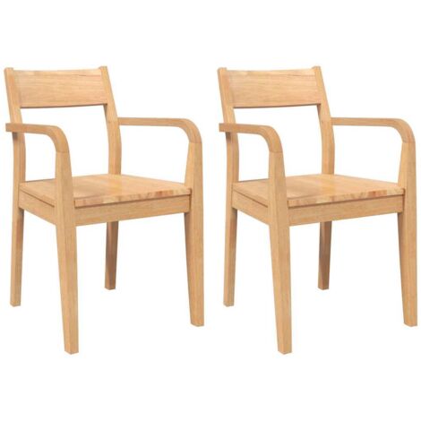 Juego De 2 Sillas De Madera Maciza Respaldo Cruzado Negro