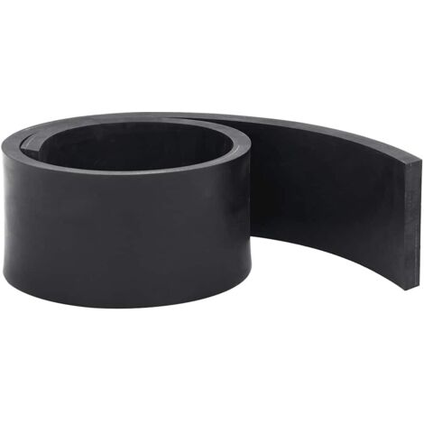 Borde De Goma Para Quitanieves - 200x15x1 Cm, Negro, Con Refuerzo De Malla, Para Proteger Superficies