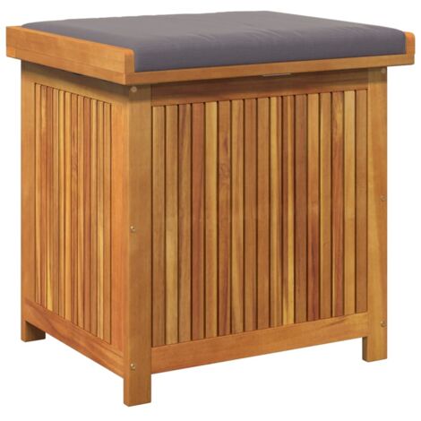 Banco De Jardín Con Almacenamiento De Madera De Acacia - 126 Cm, Ideal Para Terraza, Jardín O Patio