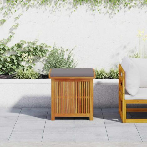 Banco De Jardín Con Almacenamiento De Madera De Acacia - 126 Cm, Ideal Para Terraza, Jardín O Patio