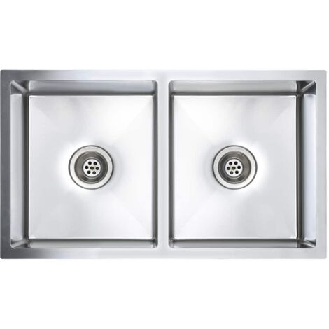 Fregadero De Cocina De Acero Inoxidable Hecho A Mano - Un Seno, Con Hueco Para Grifo, 55 X 44 X 20 Cm - Ideal Bajo Encimera O Empotrado