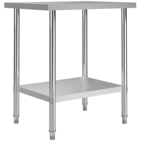 Mesa de trabajo para cocina acero inoxidable 80x60x85 cm (1/5)