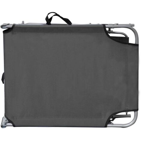 Tumbona Plegable "Lazy" - Con Sombrilla - Gris
