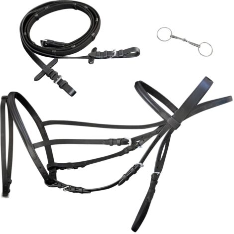 TOUGH 1 RIENDAS DE CUERO CON EXTREMOS A PRESION WATERLOOP PREMIUM