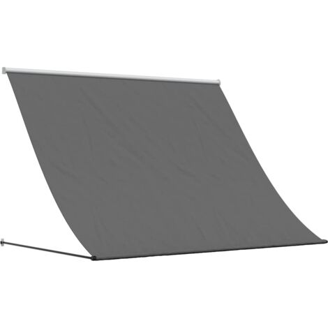 Toldo Retráctil De Tela Y Acero 150x150 Cm Gris - Para Terraza, Balcón O Patio, Protección Solar UV