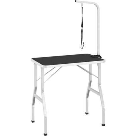VidaXL Mesa De Baño Para Perros, Gatos Y Mascotas Ajustable 1 Lazo