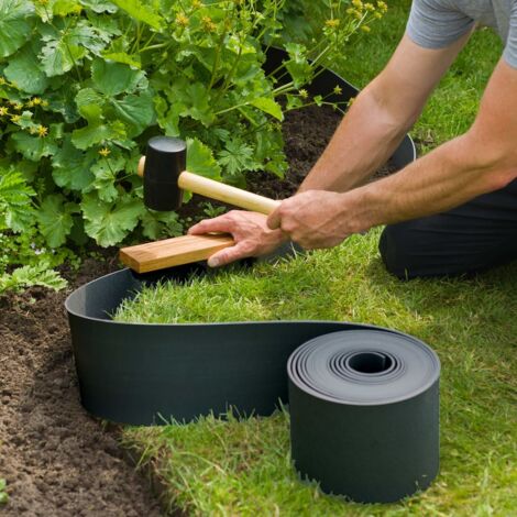 Juego De 10 Anclajes Para Bordes De Césped | Clavijas De Jardín Gris Topo | Polipropileno Reciclado | Para Delimitar Parterres Y Césped