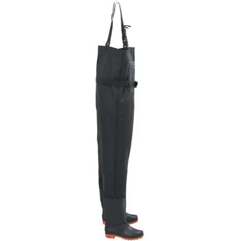 Wader Impermeable Rodilleras Vadeador Para Hombre FortMen Con Botas Integradas - Impermeable, Tallas 38-47, Rodilleras Reforzadas Vadeador FortMen Fabricado Europa