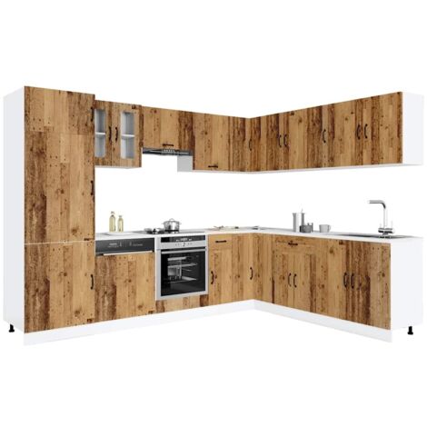 Mueble cocina Kalmar madera vieja 14 pzas madera contrachapada (1/5)