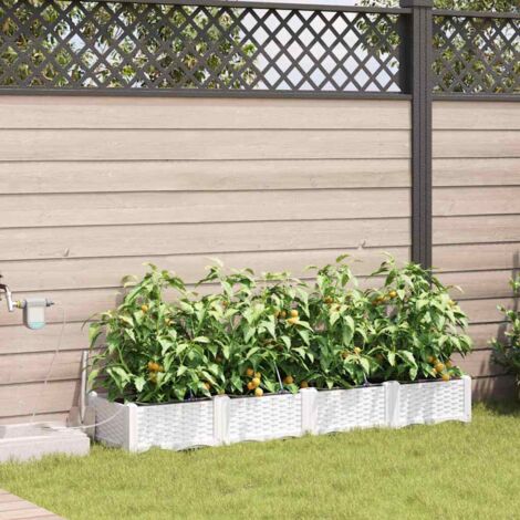 Macetero de Jardín 4 pcs 160 x 40 x 22 cm Plástico (1/5)