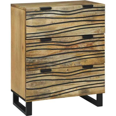Vitrina Marrón 60 x 33.5 x 75 cm Madera maciza de Mango (1/5)