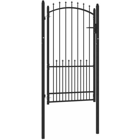 Puerta de valla con picos acero verde 100x175 cm | Leroy Merlin