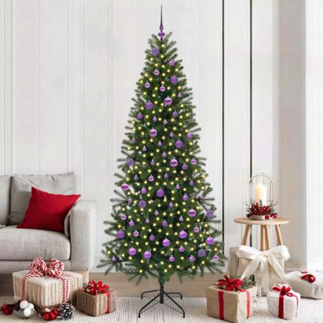 Árbol de Navidad artificial con 300 LED Verde 210 cm PE y PVC (1/5)