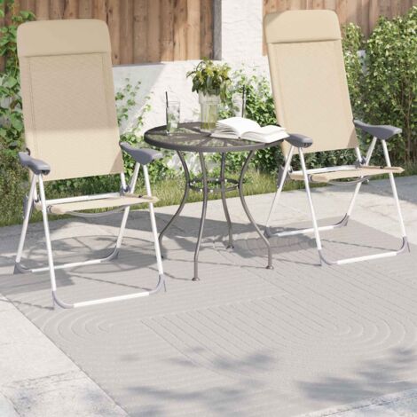 Alfombra De Área Cuadrada HUARTE Beige 240x240 Cm - Poliéster Duradera Antideslizante