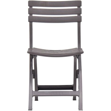 Sillas de jardín plegables 2 unidades plástico color moca