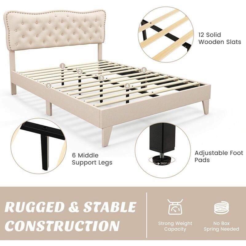 King bed store frame middle support