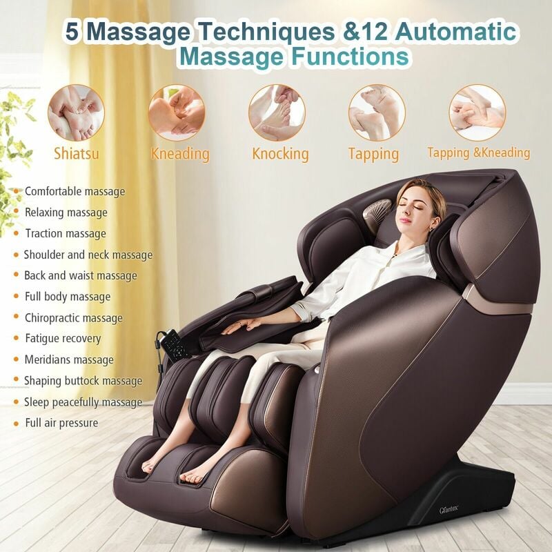 Electric Shiatsu Massage Chair Full Body Electric Zero Gravity