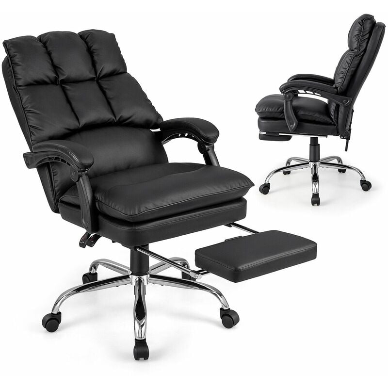 Padded faux leather discount folding office chair