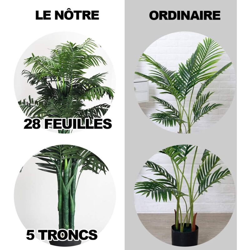 Large Artificial Palm Tree Realistic Decorative Plant Indoor Outdoor Home Office