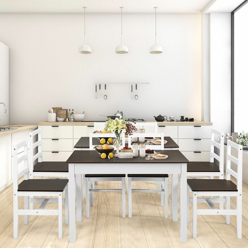 Black and white store kitchen chairs