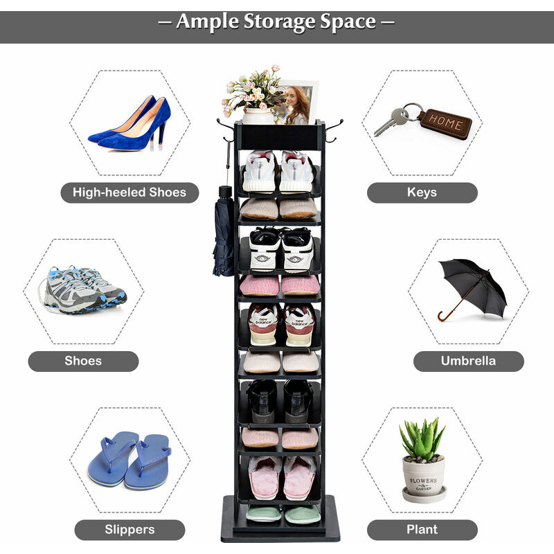 Creative Vertical Folding Shoe Rack, Stackable Shoe Organizer For