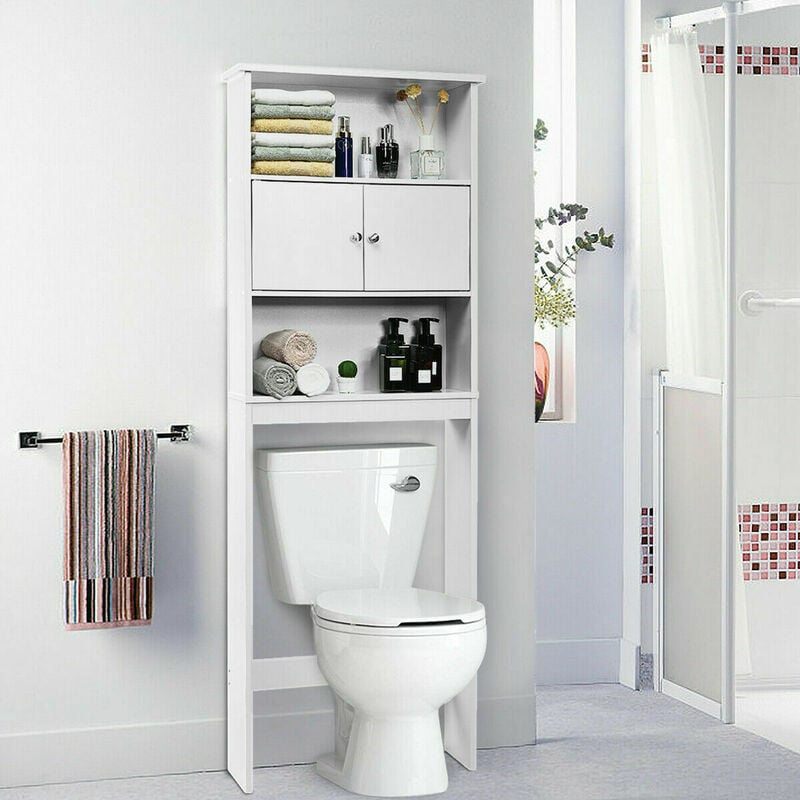 Spirich Home Slim Bathroom Storage Cabinet, Free Standing Toilet Paper  Holder, Bathroom Cabinet Slide Out Drawer Storage,White