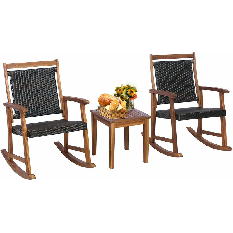 wooden rocking chairs set of 2