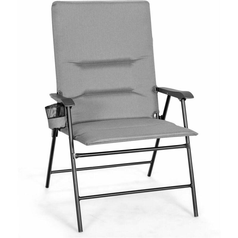 Padded Folding Chair Portable Camping Chair Outdoor Dining Chair Garden  Patio