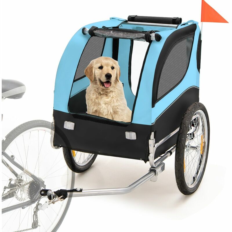 Dog Bike Trailer Folding Pet Bicycle Cart Wagon Carrier Pet Bike