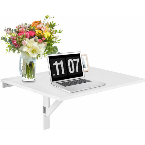 Wall-mounted Drop-leaf Table Folding Floating Laptop Desk Space Saving Hanging (1/5)