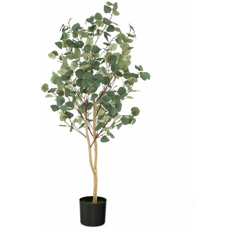 140cm Artificial Eucalyptus Tree Fake Decorative Houseplant with ...