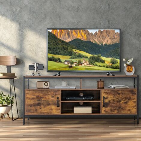 Industrial TV Stand for TVs up to 65 Inch TV Console Table Storage Side Cabinet