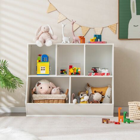 Kids Toy and Book Organizer Wooden Children Storage Display