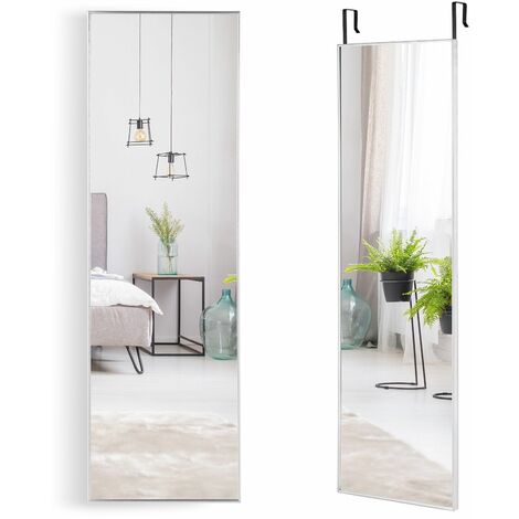 2 IN1 Full Length Mirror Over the Door Dressing Mirror Hanging Wall Mounted