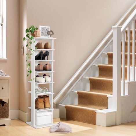 7-Tier Shoe Rack Hallway Shoe Storage Organizer Stand Bathroom