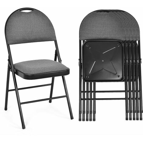 Black metal chairs set 2024 of 6