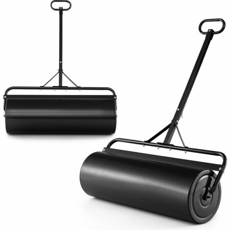 63L Metal Garden Lawn Roller Water Sand Filled Drum Grass Roller Tow Behind