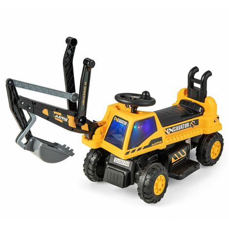 Kids Electric Ride on Digger 6V Battery Powered Construction Toy Car Excavator