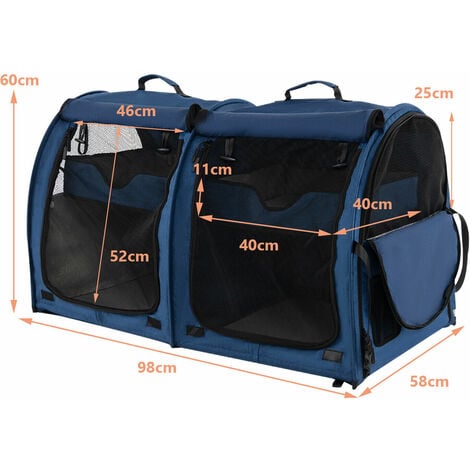 Twin clearance pet carrier