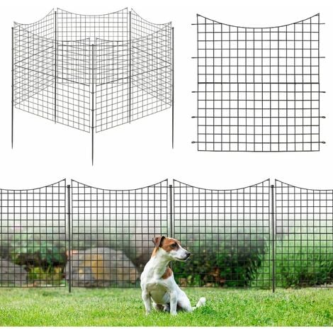 5 Panels Decorative Garden Fence Playpen Enclosure Pen Dog Cat Barrier Border