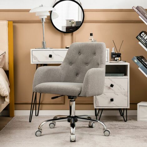 Height Adjustable Office Desk Chair Swivel Task Chair Rolling Reception Chair