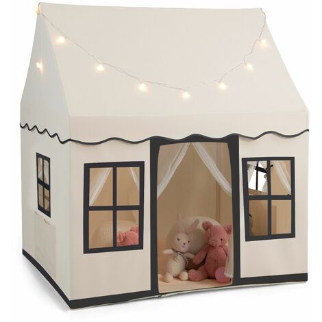 Kids Play Tent Indoor Kids Playhouse with Star Lights Toddler Castle Play Tent