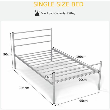 Standard deals steel bed